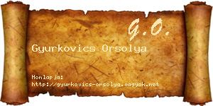 Gyurkovics Orsolya névjegykártya